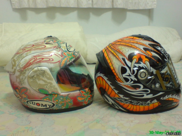 [分享]SHARK RSR2 M.duhamel 和arai suomy shoei 的比較