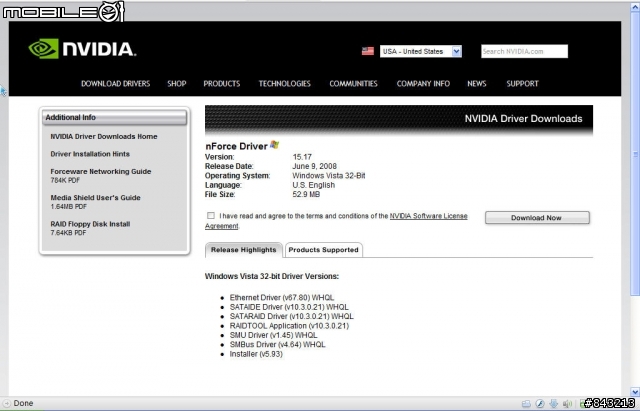 【更新】nVIDIA nForce Drivre v15.17 多国语言版 - nForce芯片全系列驱动