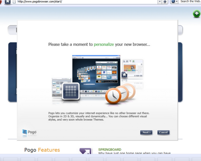 AT&T所開發Project Pogo - A New 3D Visual Web Browser  Beta 介紹
