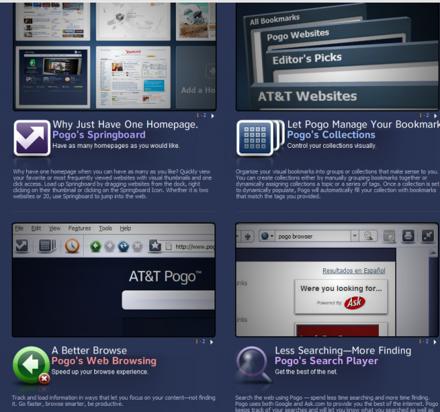 AT&T所開發Project Pogo - A New 3D Visual Web Browser  Beta 介紹