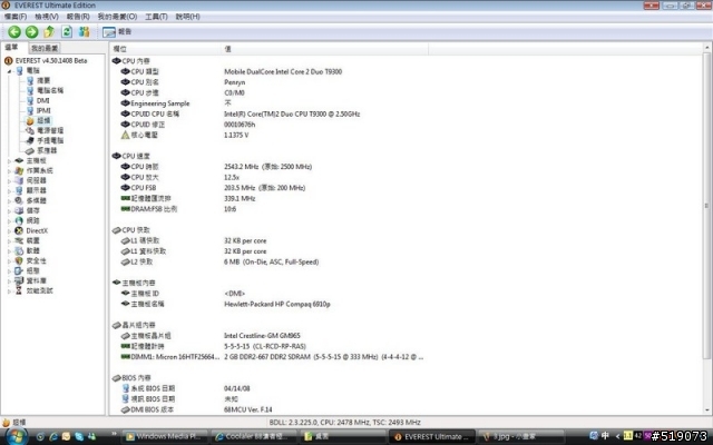 HP商用筆電6910p