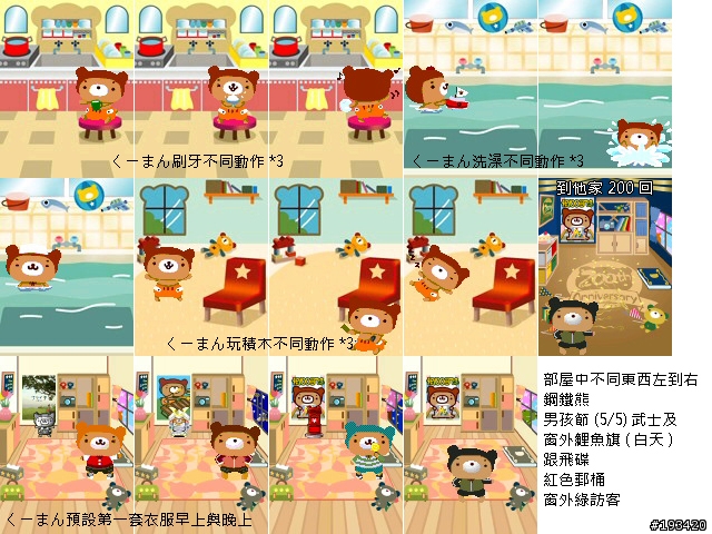【討論】くーまん 功能大公開！6/01更新(最下方照片與紫色處くーまん衣服變變變)
