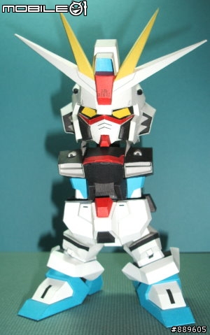 [分享]3D 紙模型 新手的 SD Freedom Gundam