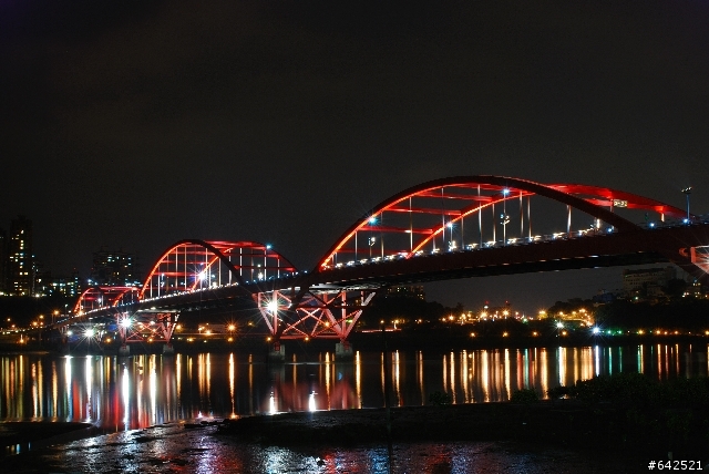 「分享」關渡大橋 左岸各角度夜拍