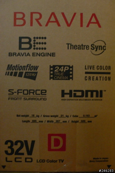 購入 Sony BRAVIA KDL-32D300A [開箱]
