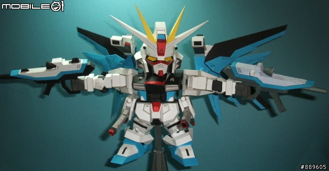 [分享]3D 紙模型 新手的 SD Freedom Gundam