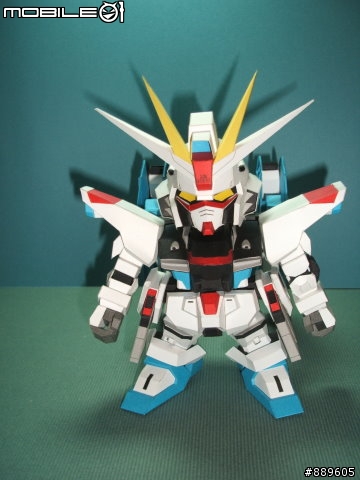 [分享]3D 紙模型 新手的 SD Freedom Gundam