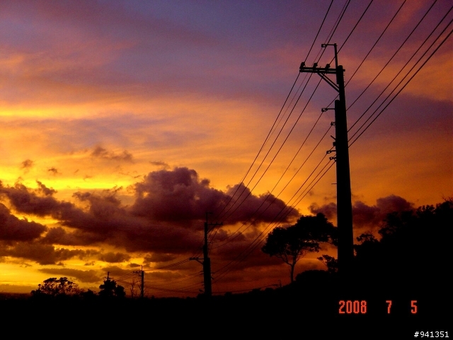 騎單車看夕陽