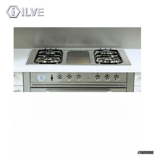 義大利[i]ilve 原裝進口嵌入式四口安全瓦斯爐連烤箱(不鏽鋼)（I9640CCGGV-I）