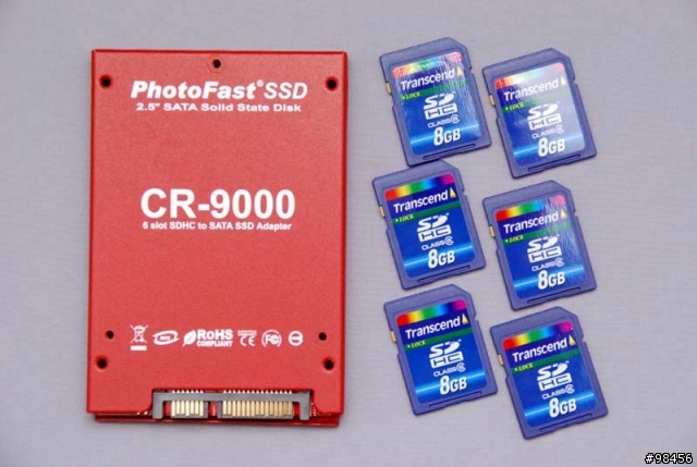這顆好偽SSD配type Z應該很猛!!! SDHC 32G*6=192G / RAID 0對應