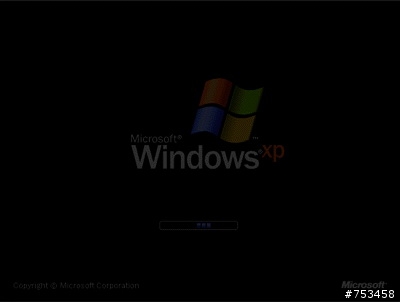 [分享]XP開機畫面,跑馬燈黑掉跟停頓
