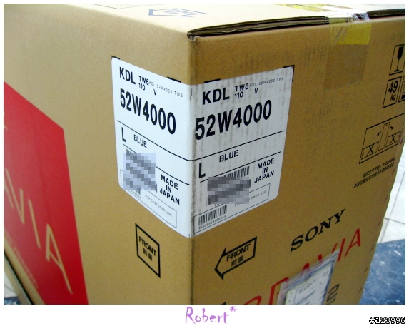 [也是開箱] 熱門 SONY 52吋液晶電視 52W4000  BD訊號測試