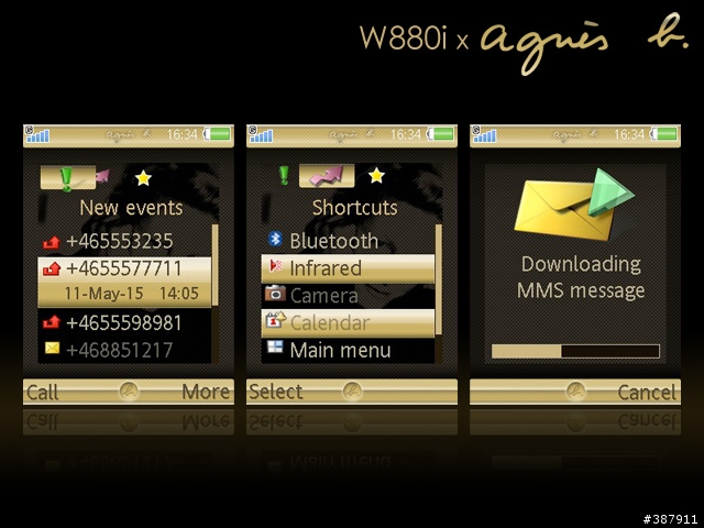 {W880i金色專用}-agnès b.黑金版-已停止分享
