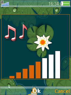 [W910]flash桌布主題~Lillies(蓮)錦鯉
