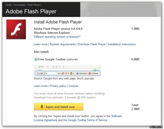 [解決]裝adobe flash player......