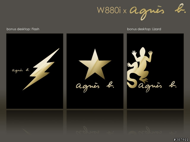 {W880i金色專用}-agnès b.黑金版-已停止分享