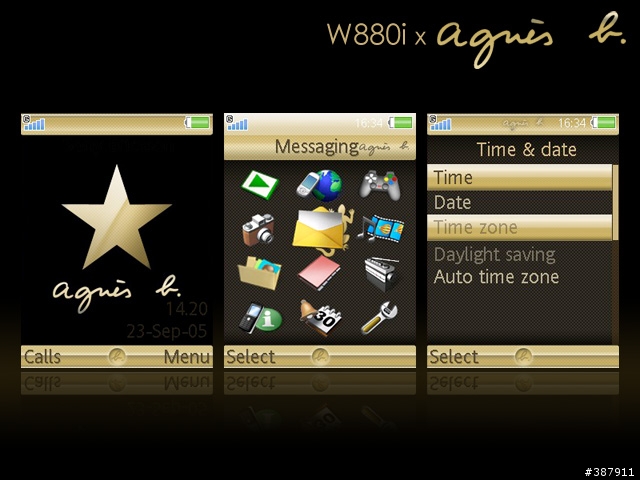 {W880i金色專用}-agnès b.黑金版-已停止分享
