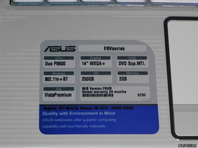 [分享]ASUS華碩F80S F8V新款雪白機簡單開箱介紹