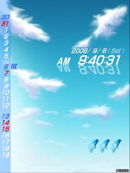 Flash Lite 2.0 時計桌布鑑賞