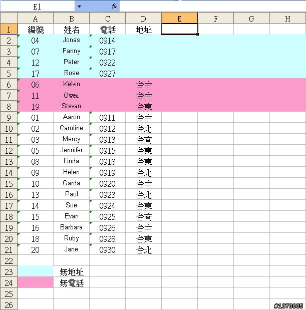 [問題]EXCEL中的資料，如何依照顏色做排序(或是說將同顏色的資料集中在同個區域)
