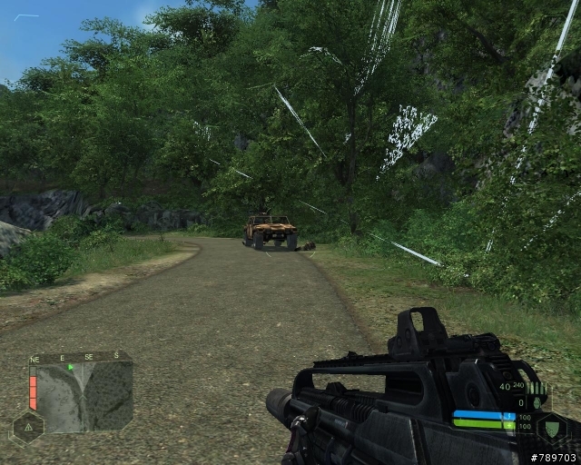 96GSO 768M 跑CRYSIS 天空和樹之間會不斷閃爍