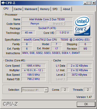 升級123，Fujitsu日規MG75XN (S6510) ，升級DDRII 8GB + T8300