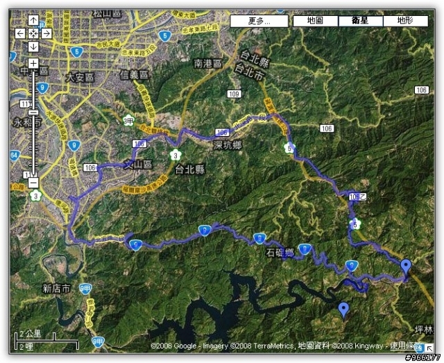 單車@新店~坪林70km~騎到腳抽筋N次..