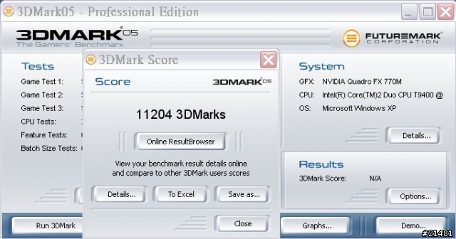[簡略的開箱] Dell Precision M4400補上3DMARK成績