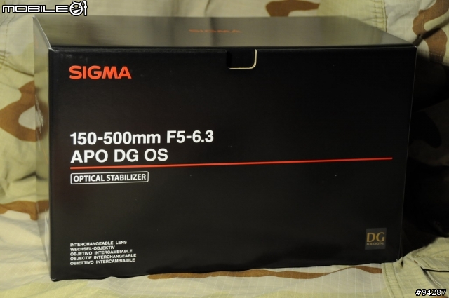 [簡易開箱]Sigma 150-500/5-6.3 OS 入手
