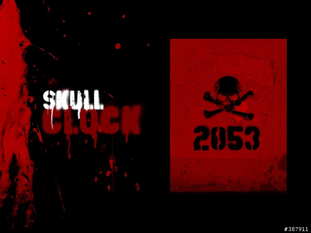 {FLASH}-SKULL骷髏-時計