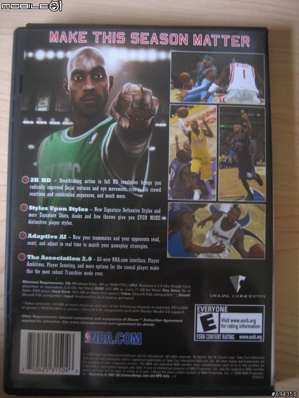 [開箱文] NBA 2K9 for PC 笨版篇, 新顯卡入手更新!! 更新安裝問題
