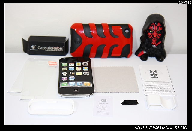 [MoMo桑分享] CapsuleRebel iPhone 3G 紅黑惡魔魚骨保護殼