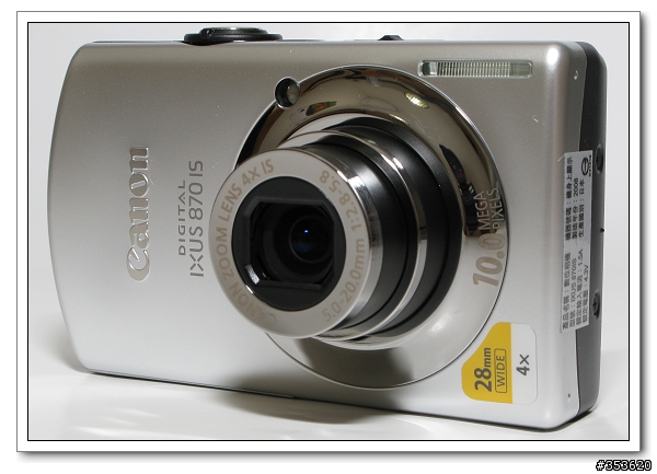 Canon IXUS 870 簡易開箱(附上ISO比較測試照片)