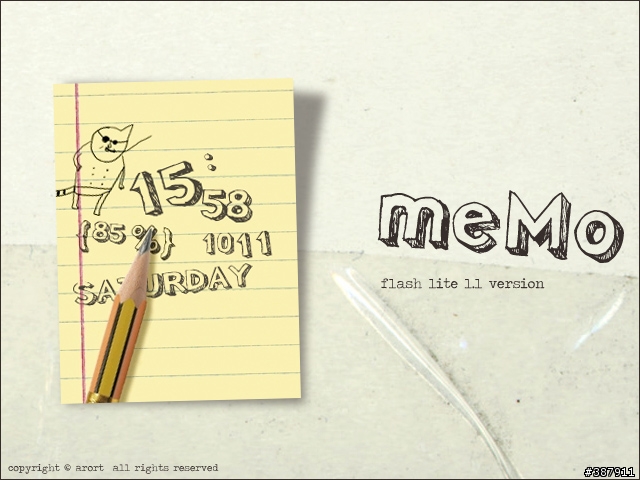 {FLASH}-memo時計