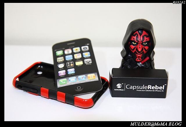 [MoMo桑分享] CapsuleRebel iPhone 3G 紅黑惡魔魚骨保護殼