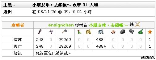 [Travian S2]東北生死盟翻車實錄(2008.11.27)