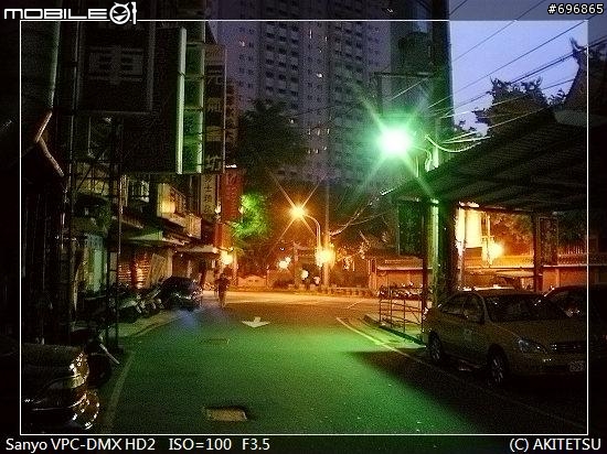 【試貼】Sanyo HD2 夜景拍攝