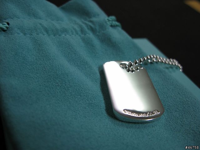 【TIFFANY】 925純銀男軍牌項鍊
