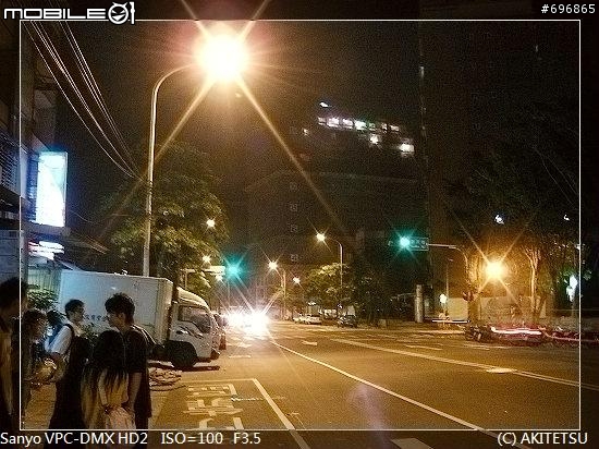 【試貼】Sanyo HD2 夜景拍攝