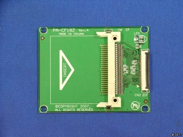 Fujitsu u1010硬碟 ZIF介面轉高速CF卡