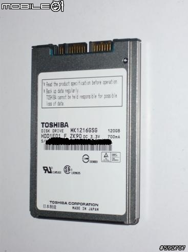 X301 使用Toshiba 120G MicroSATA HDD 之效能