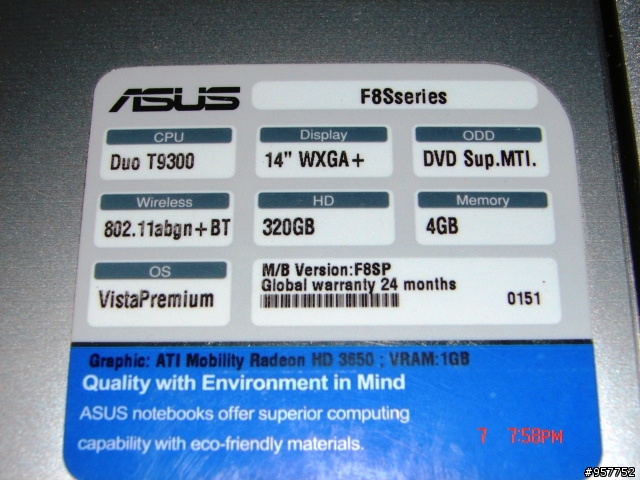 看我的f8sp改降xp記憶體4G完全使用