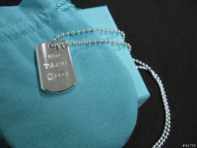 【TIFFANY】 925純銀男軍牌項鍊
