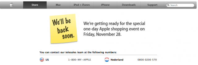[USA]APPLE ONLINE STORE 目前關站中
