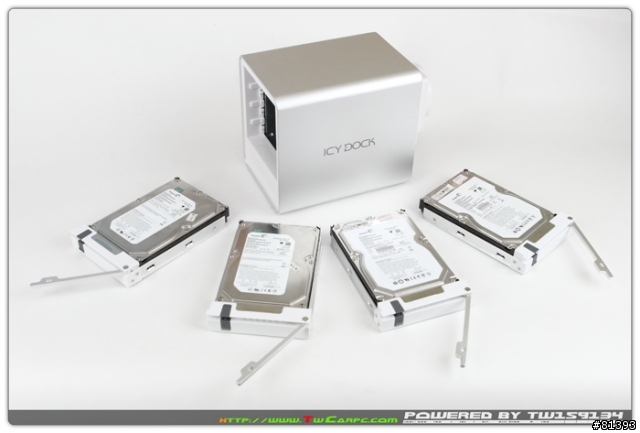 ICY DOCK MB561US-4S USB+eSATA 四層式硬碟外接盒
