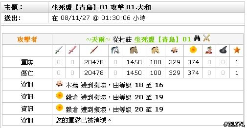 [Travian S2]東北生死盟翻車實錄(2008.11.27)