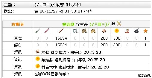 [Travian S2]東北生死盟翻車實錄(2008.11.27)