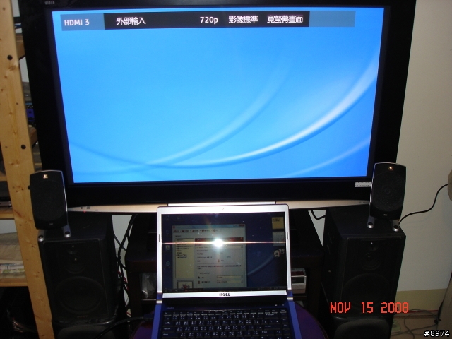 國際牌 TH-42PZ85T與筆電間的橋樑 HDMI線材及畫面簡單測試