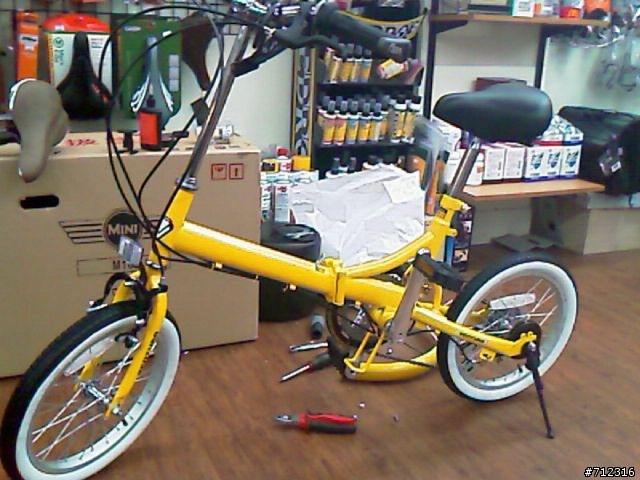威寶腳踏車(小黃)=台哥大腳踏車(小白)=美利達 fb-106 改..改...改...16吋雙盤無敵小折