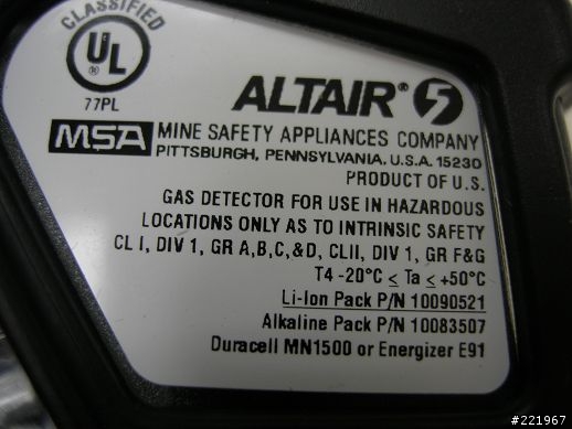 攜帶式四用氣體偵測器 MSA ALTAIR 5